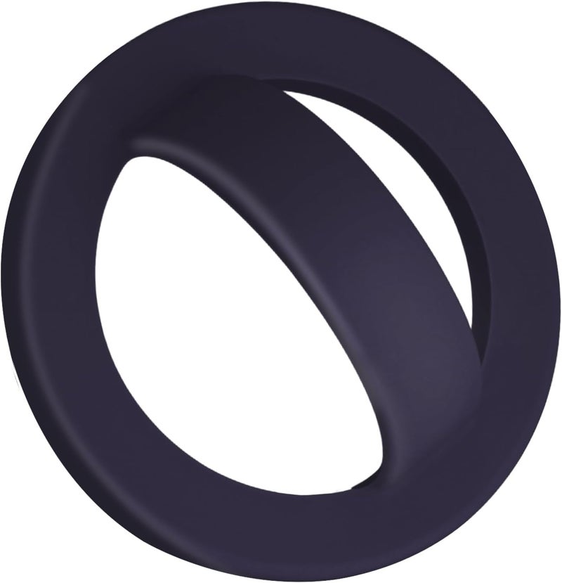 QxbBox Magnetic Silicone Ring Grip Phone Holder, Rotating Finger Loop Ring Grip Holder, Soft and Portable, Strong Magnetic Attraction, Compatible with Magsafe Phone Case (Dark Purple) - Image 1